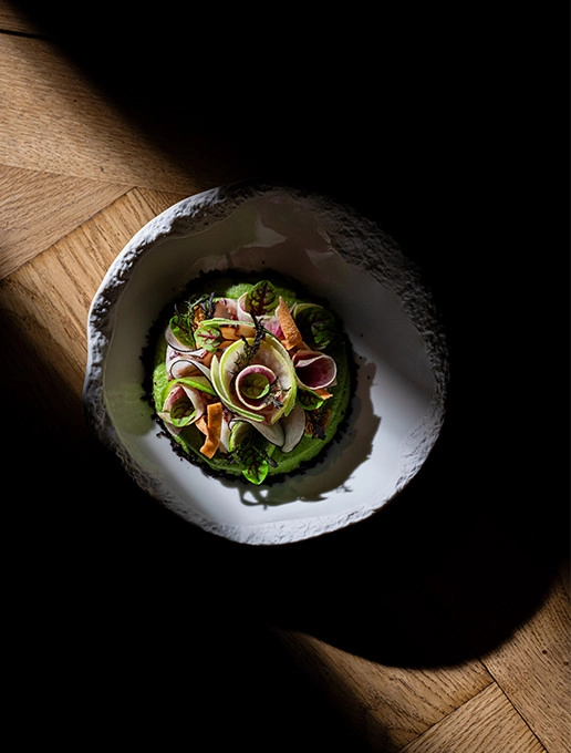 A refreshing starter served for Father’s Day at the restaurant Dans le Noir ?