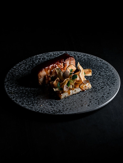A gourmet festive dish to celebrate Christmas at Dans le Noir ? restaurant.