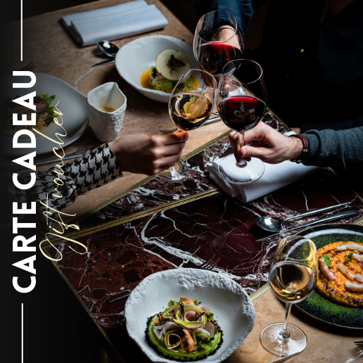 E-Carte Cadeau DUO - Formule Gourmande 4 mets & 4 vins